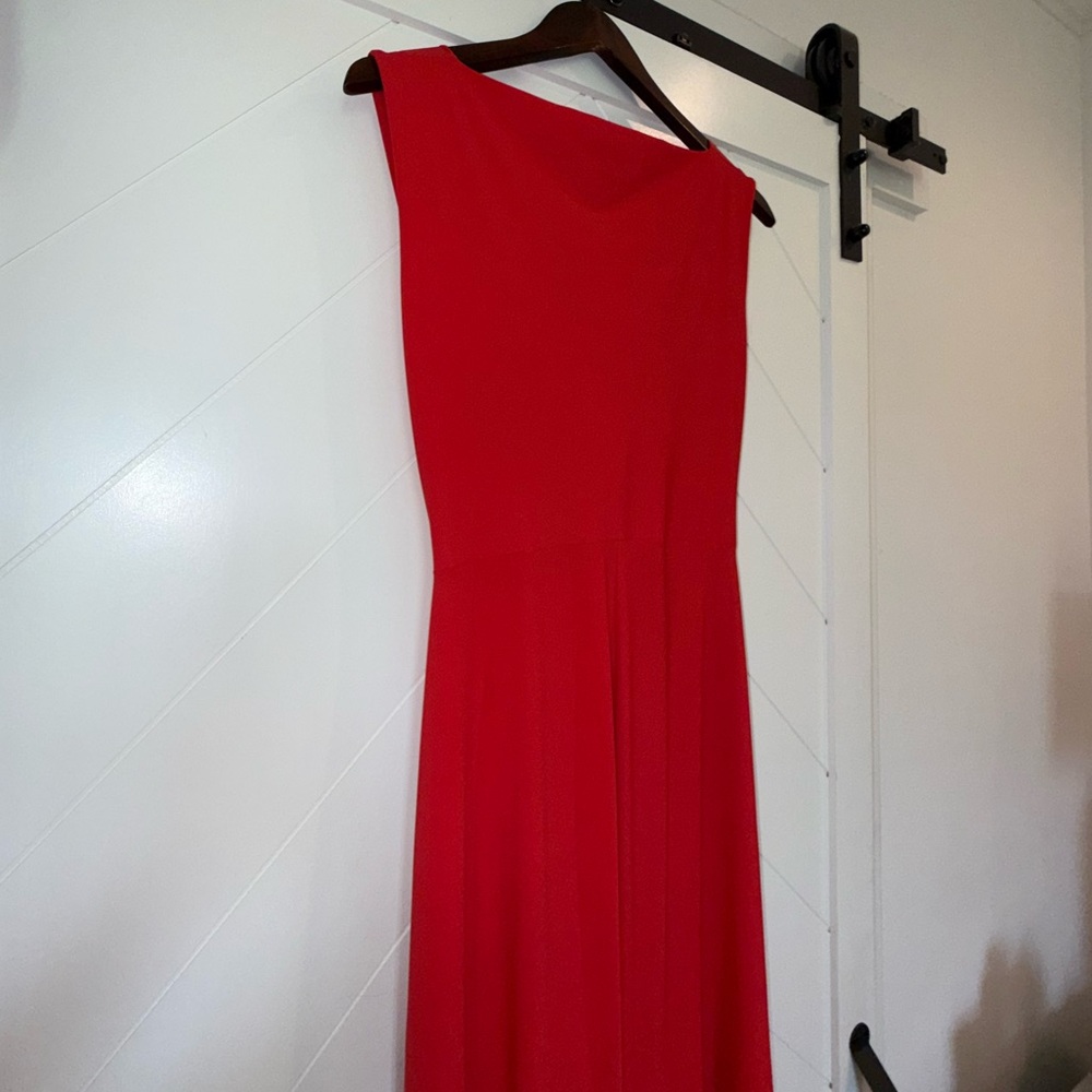 Chiara Boni La Petite Robe Opera Column maxi Gown geranium red size 46 / U.S. 10 - Picture 7 of 15